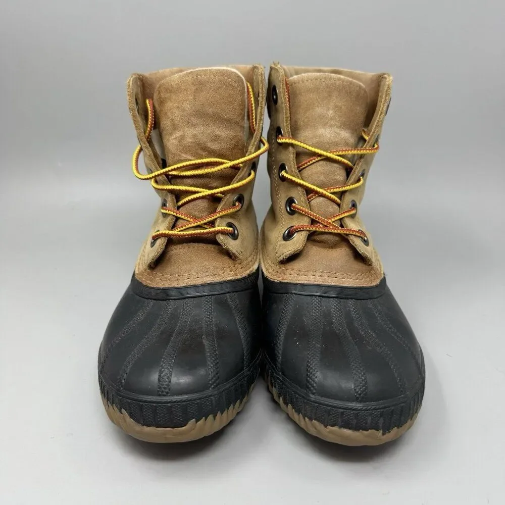 Sorel Cheyanne II Leather Duck Boots Waterproof Brown Lace Up NY1891-286 Men’s 5